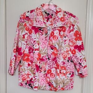 N Touch Floral Pink and Red Jacket